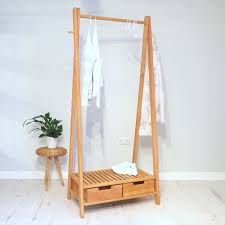 Small Wooden Clothes Rail Stockholm