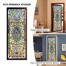 vitraj door sticker stained glass