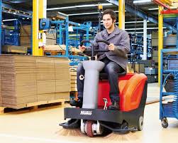 electric industrial floor sweeper