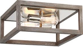 Nuvo Bliss 2 Lights Flush Mount Driftwood Polished Nickel Accents Light Farmhouse Flush Mount Ceiling Lighting By Iq Design Products