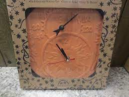 Terra Cotta Thermometer Clock 52545
