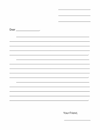 free printable friendly letter template