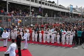 national anthem is observed on the grid