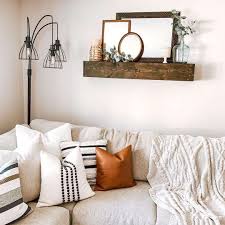 floating shelf living room decor ideas