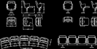 conference room arm chair in autocad