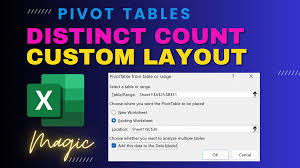 get distinct count in pivot with