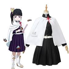 This street style anime winter outfit design replaces the traditional haori and kimono with anime tights and a fannypack. Demon Slayer Tsuyuri Kanawo Female Uniform Cosplay Costume For Sale Rolecosplay Com