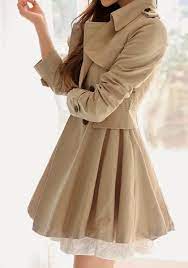 Flared Double Ted Trench Coat