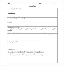 Sample Music Lesson Plan Template 9 Free Documents In Pdf