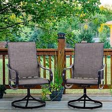 Outdoor Swivel Patio Chairs Set Of 2