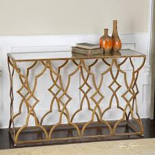 uttermost osea gold console table