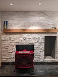 5 Elegant White Stone Fireplace Design