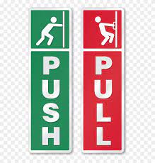 Open Sign Vector Push And Pull