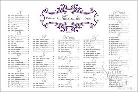 Free Printable Wedding Seating Chart Template 1896