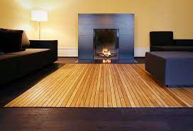wooden area rug by ruckstuhl lumberjac