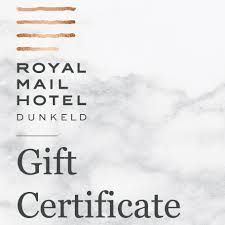 Gift Certificate Royal Mail Hotel Dunkeld