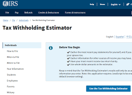 irs tax withholding estimator helps