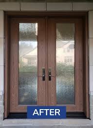 Double Brown Fiberglass Door