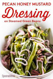 This recipe is as identical as it gets, with some extra spiciness added to take this dip to the next level. Pecan Honey Mustard Dressing On Green Beans Holiday Side Dish