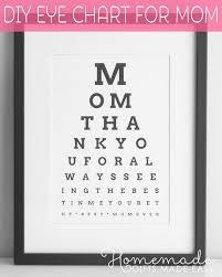 Diy Eye Chart Personalized Mothers Day Gift Personalized