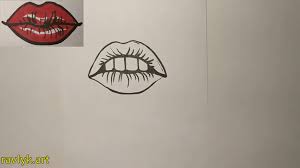 how to draw lips a simple step by