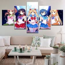 Sailor Moon Anime 5 Pieces Canvas