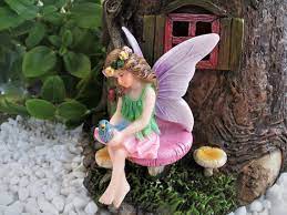 3 Mini Garden Fairy Bluebird Fairy