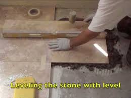 stone floor using a float method