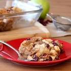 apple bread pudding with cranberries