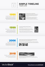 Simple Vertical Timeline Template Royalty Free Vector Image
