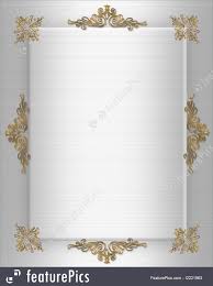 Templates Elegant White Satin Wedding Invitation Background Template With Gold Accents And Copy Space