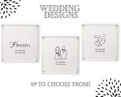 Custom Wedding Favor Glass Coasters 49