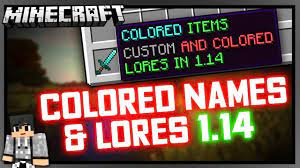 how to get colored item names lores