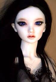There were black dolls around because i do remember having at least one black barbie but they just were not as appealing as what i would call 'regular' barbie. Doll With Long Black Hair Blue Eyes Gothic Dolls Creepy Dolls Ball Jointed Dolls