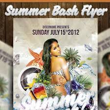 This summer bash flyer template is a great design template for any summer party or beach bash this year. Summer Bash Flyer Graphics Designs Templates