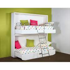 wall mounted bunk bed double decker