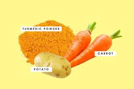 diy carrot and potato face mask to