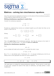 Solving Two Simultaneous Equations