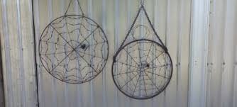 rustic garden art xl wire spider webs
