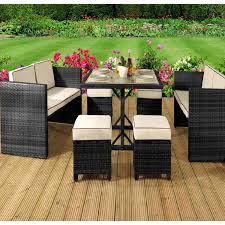 7pc rattan garden furniture set
