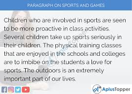 The benefits of exercise include. Paragraph On Sports And Games 100 150 200 250 To 300 Words For Kids Students And Children A Plus Topper