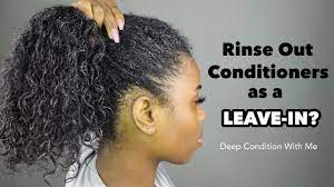 rinse out conditioner in your hair