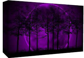 purple black modern landscape cotton