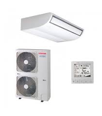 Choosing between a ceiling fan and an air conditioning system is never easy. Buy Air Conditioner Toshiba Under Ceiling Rav Rm1401ctp E Rav Gm1401atp E Climamarket Online Store