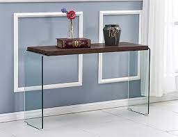 china wooden top glass console table