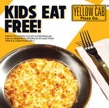 yellow cab kids eat free promo
