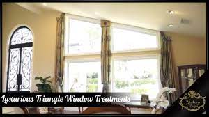 luxurious triangle window treatments