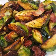 crispy skillet brussels sprouts with