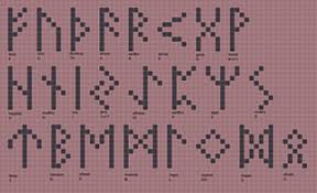 Ravelry Small Elder Futhark Rune Chart Pattern By Fiona