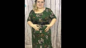 Lularoe Plus Size Consultant Demonstrating The 2xl Ana Dress